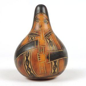 Hand-Carved Peruvian Gourd - Small